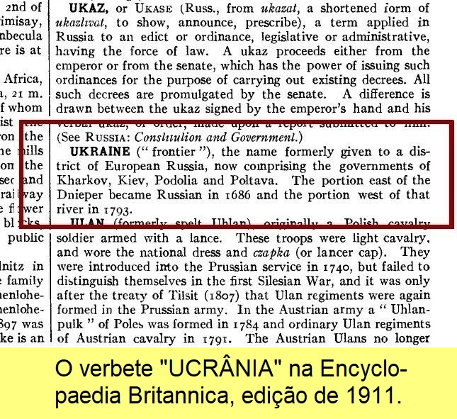 Verbete 'Ucrânia' na Enciclopédia Britânica.