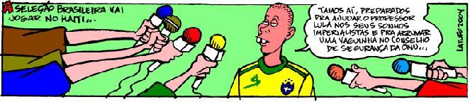 Tal como no tempo da ditadura, o governo Lula utiliza o jogo da bola como instrumento de marketing pol�tico.