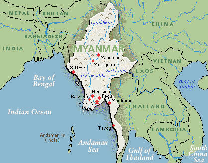 Myanmar, a antiga Birm�nia.