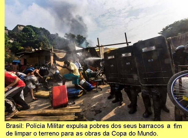 Expulsals�o de pobres dos seus barracos.