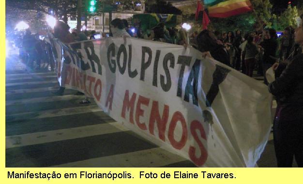 Manifesta��o em Florian�polis, capital do estado de Sta. Catarina.