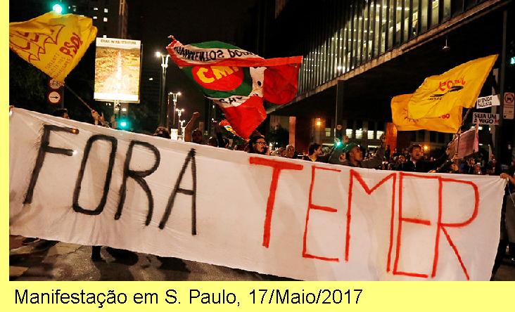 Manisfesta��o em S. Paulo, 17/Maio/17