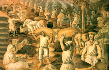 'Exporta��o de caf�', de C�ndido Portinari.