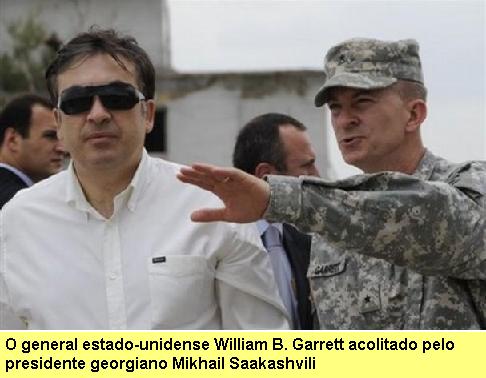 O general estado-unidense e o seu auxiliar georgiano.