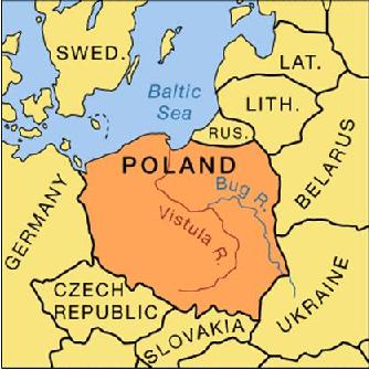 Mapa 4 - Europa Oriental. Plock sobre o Vistula.