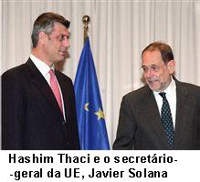 Thaci e Javier Solana.