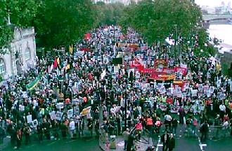 Londres manifesta-se contra a guerra, 28 de Setembro