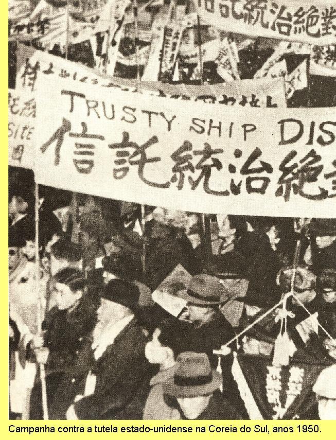 Manifesta��o popular contra os EUA na Coreia do Sul.