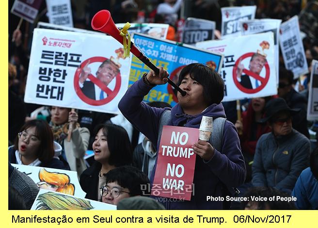 Manifesta��o em Seul.