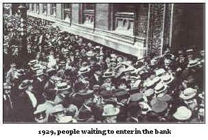 Corrida banc�ria em 1929.