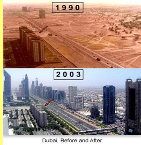 Dubai, antes e depois.
