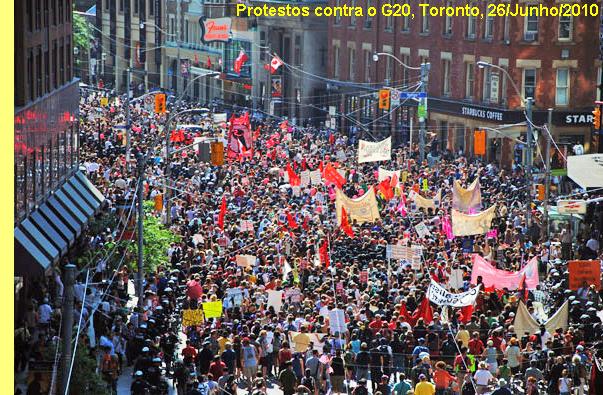 Manifesta��o contra o G20 em Toronto.