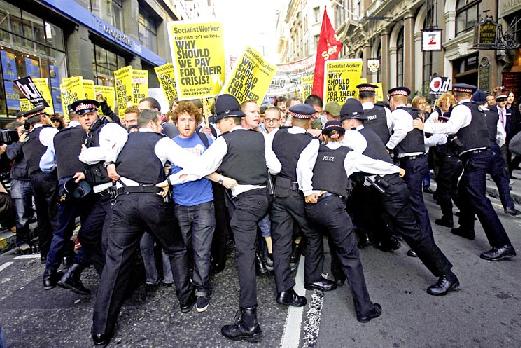 Manifesta��o em Londres, Mar�o 2009.