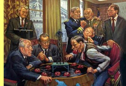 A oligarquia com o NYSE ao fundo.