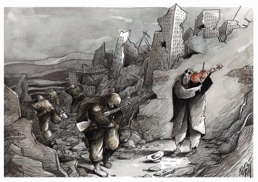 Cartoon de Angel Boligan.