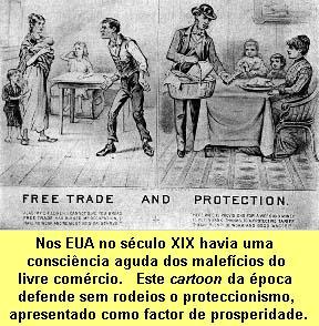 Condena��o do livre com�rcio nos EUA do s�culo XIX.