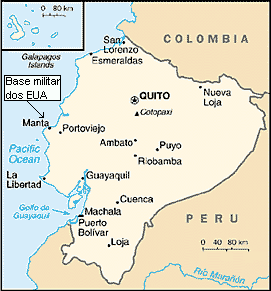 Equador: 271 mil km2, 12,4 milh�es de habitantes