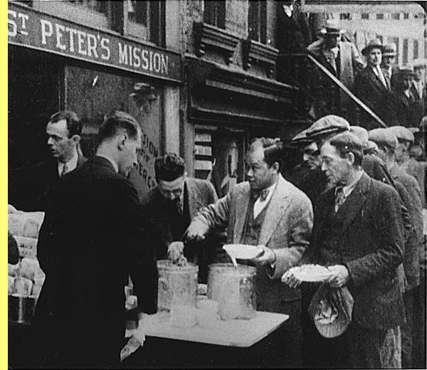 Fila da sopa, 1932, EUA.