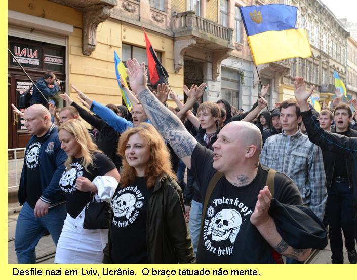 Desfile nazi na Ucr�nia.
