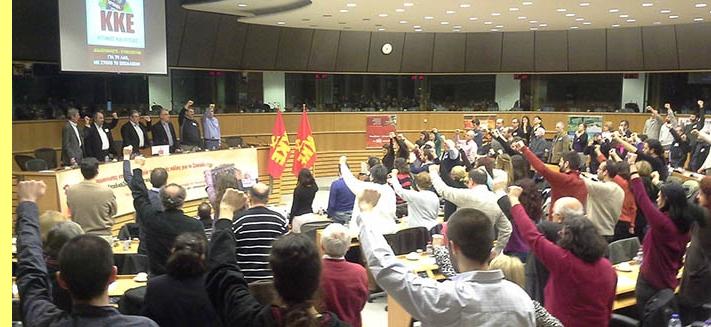 Iniciativa do KKE no Parlamento Europeu.