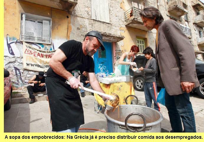 Distribui��o de sopa em Atenas