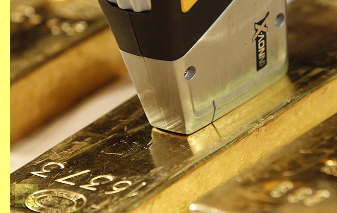 Exame de barras no Bundesbank.