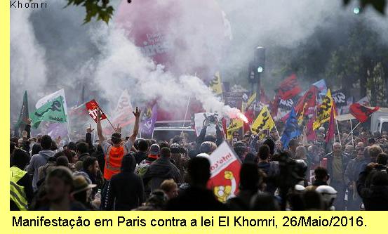 Manifesta��o em Paris, 26/Maio/2016.