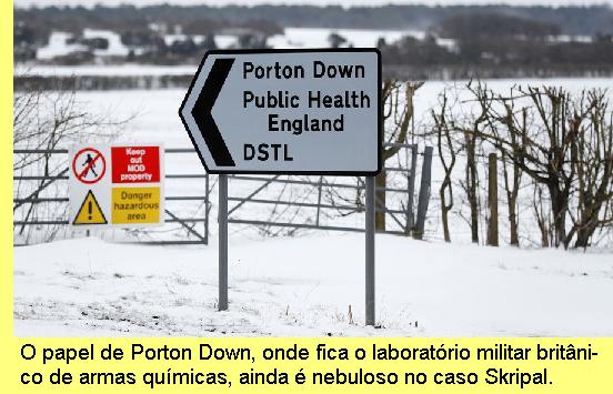 Porton Down, o laborat�rio brit�nico de armas qu�micas.