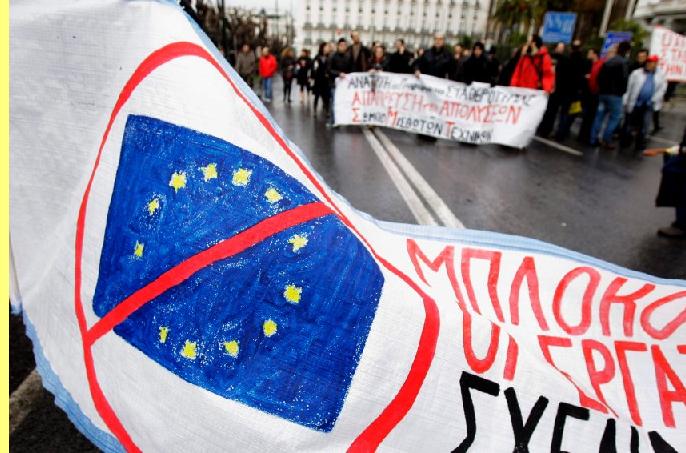 Protesto contra a UE.