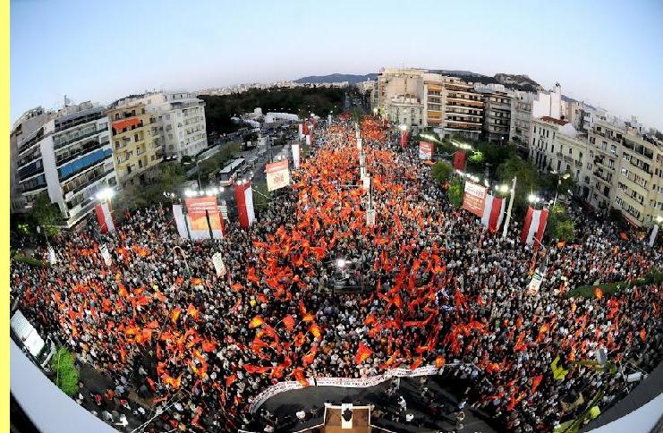 Com�cio do KKE em Atenas.