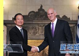 'Wen Jiabao e Papandreu.
