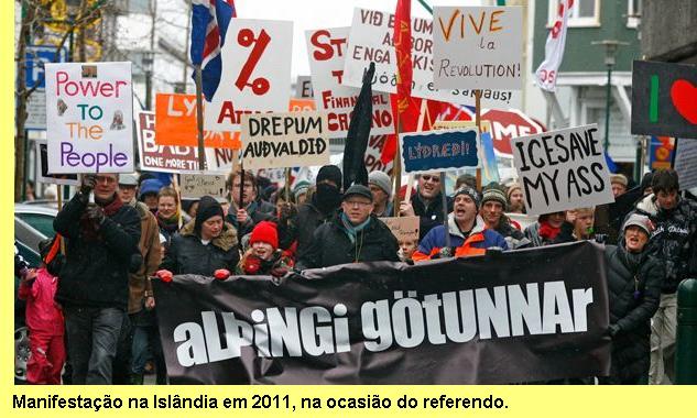 Manifesta��o pelo referendo.