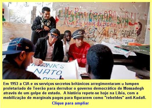 'Obrigado NATO' diz o cartaz dos marginais l�bios.