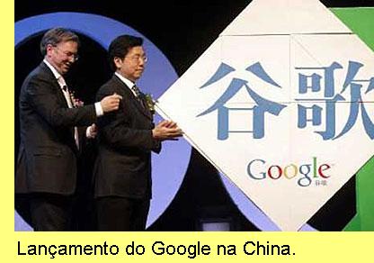 'Lan�amento do Google chin�s.