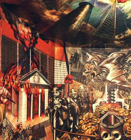 'Retrato das camadas m�dias', de Siqueiros (fragmento de mural).