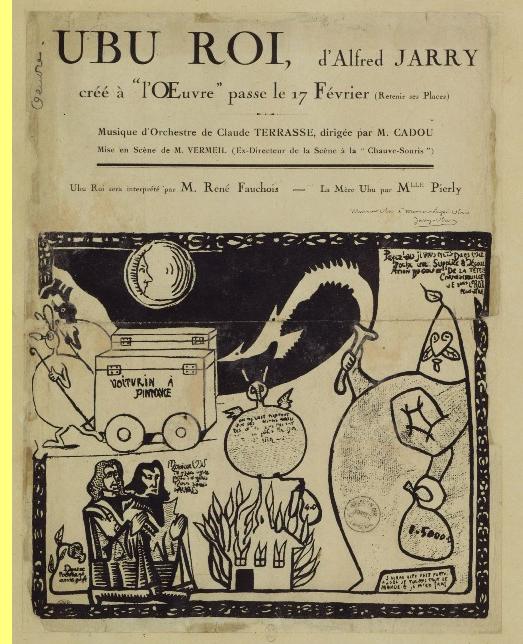 Cartaz da estr�ia de Ubu Rei, 1896.