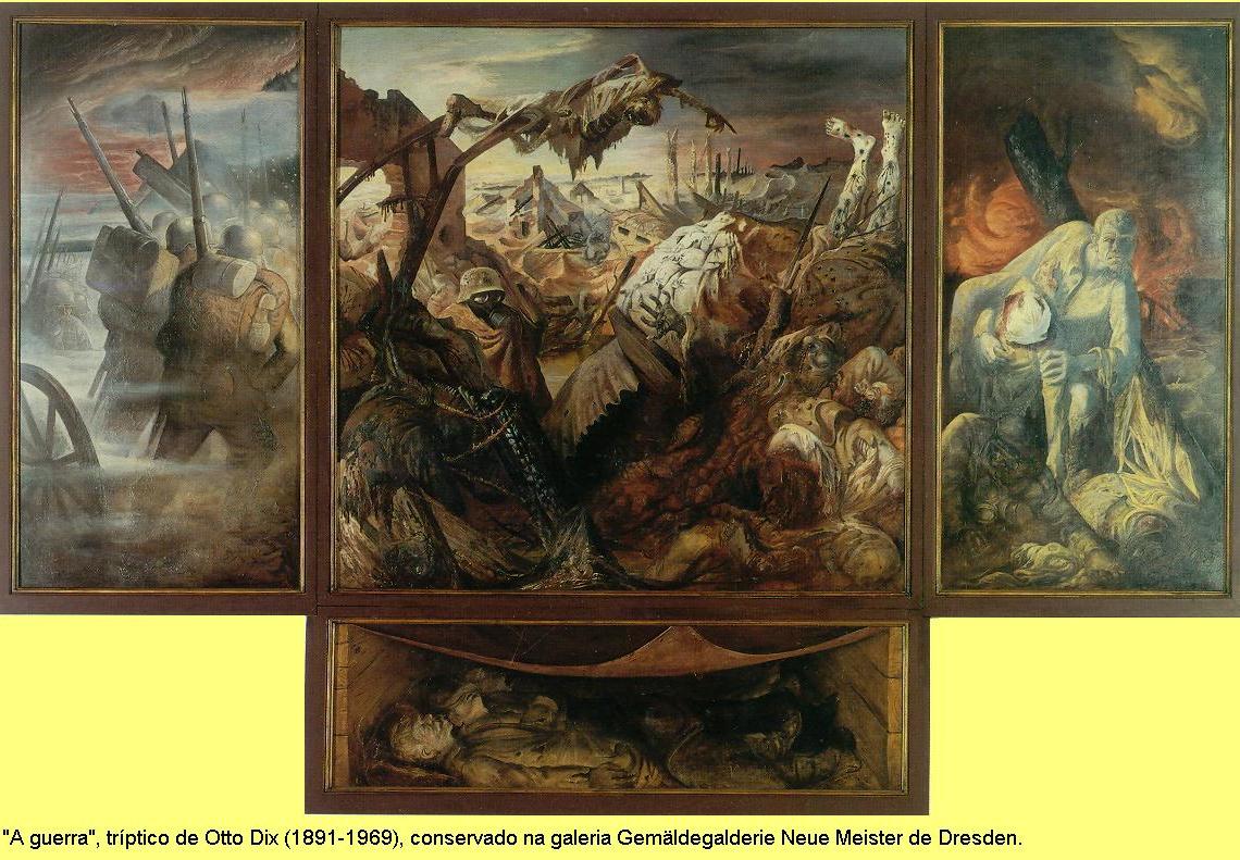 'A guerra', tr�ptico de Otto Dix.
