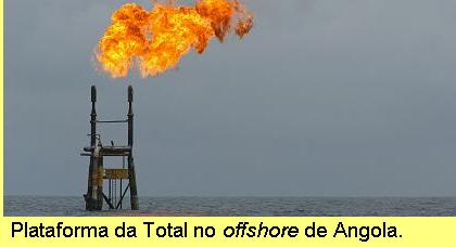 Plataforma da Total no offshore de Angola.