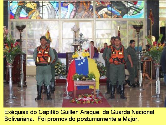 Ex�quias do Capit�o Guillen Araque.