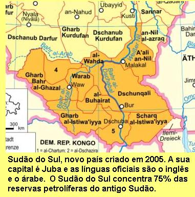 Sud�o do Sul, pa�s rec�m criado.