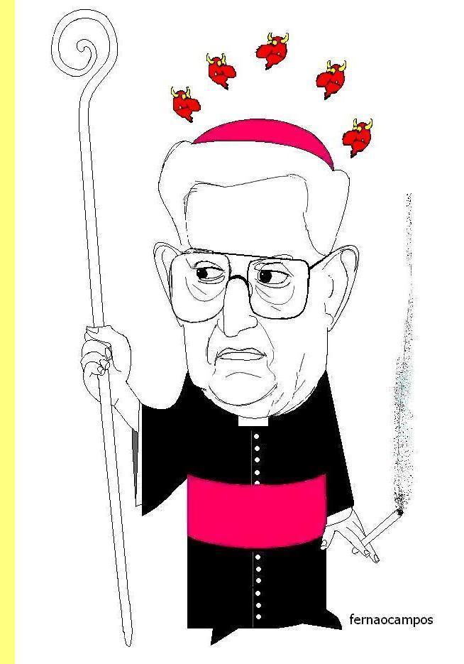 Cardeal Policarpo, cartoon de Fern�o Campos.
