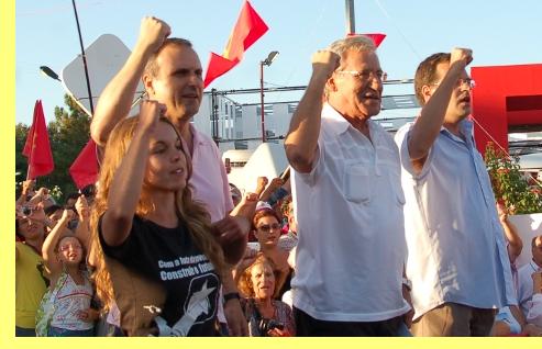 Jer�nimo de Sousa e Francisco Lopes no encerramento da Festa do Avante!.