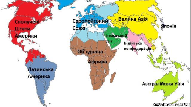 Reparti��o do mundo ap�s uma III Guerra Mundial, segundo o sr. Sinchenko.