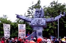 Manifestao em Cancn.