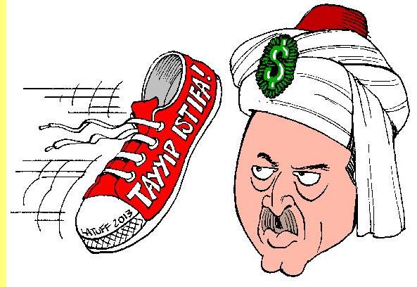 O novo sult�o, cartoon de Latuff.