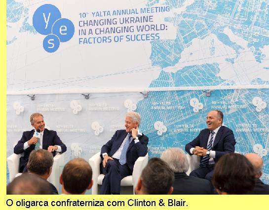 Pinchuk, Clinton e Tony Blair.