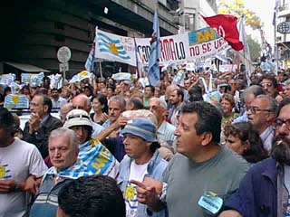 Manifesta��o em Montevideo.
