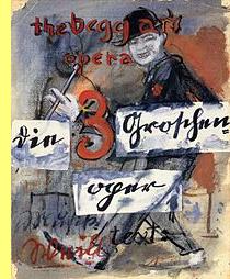 Cartaz do lan�amento da 'Opera dos tr�s vintens', em 1928.