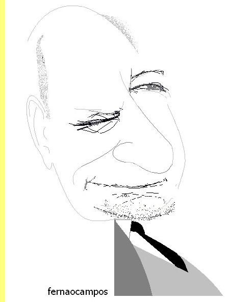 Medina Carreira, cartoon de Fern�o Campos.