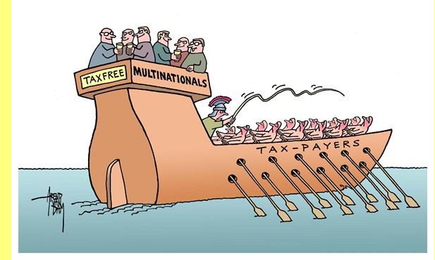 Os contribuintes e os isentos de impostos.